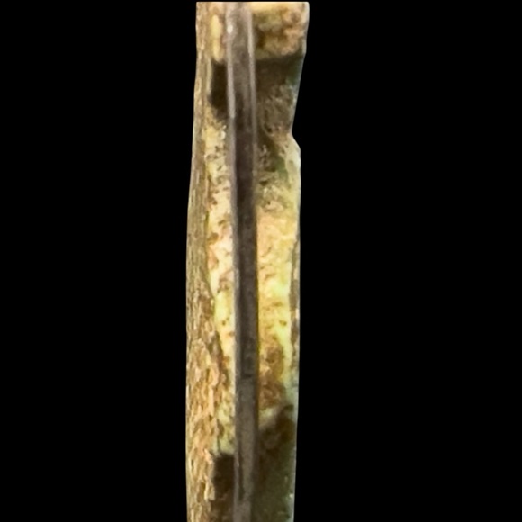 18” Sterling Chain and Pendant Setting of a Faience Clay Amulet of Sobek - Picture 3 of 9